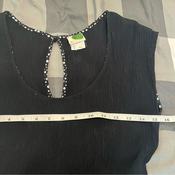 Anthropologie Black Abbey Crepe Wide Leg Jumpsuit Tie Waist Cocktail Size 6 - Picture 10 of 13